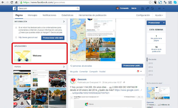 Como insertar la visita virtual de Google en Facebook